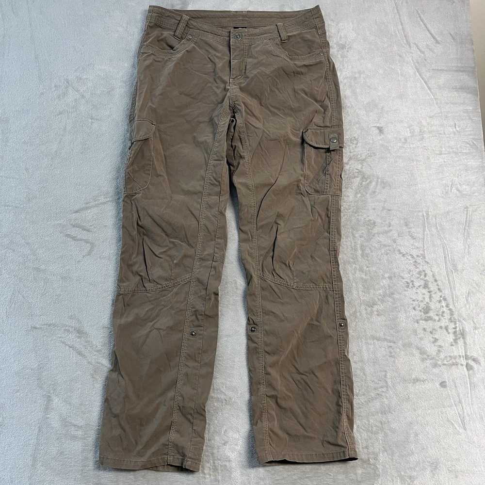 Kuhl Splash Cargo Pants Womens 12 Regular Brown Hiking Outdoor Stretch Utility